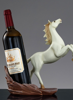 招财马红酒架客厅装饰品摆件欧式