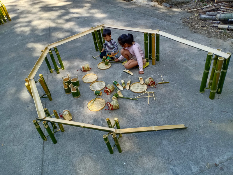 50件套竹木制品玩具幼儿园沙水池玩水区工具竹架水渠流水戏水玩沙
