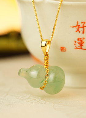 S925银葫芦吊坠新中式小巧精致