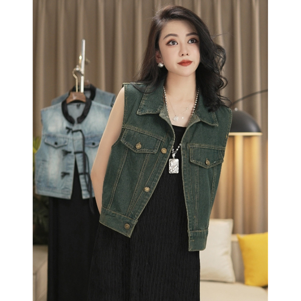 时尚百搭怀旧牛仔马甲女春夏新款宽松洋气减龄妈妈装背心夹克外套,淘宝优惠券,粉丝福利购,淘宝优惠卷