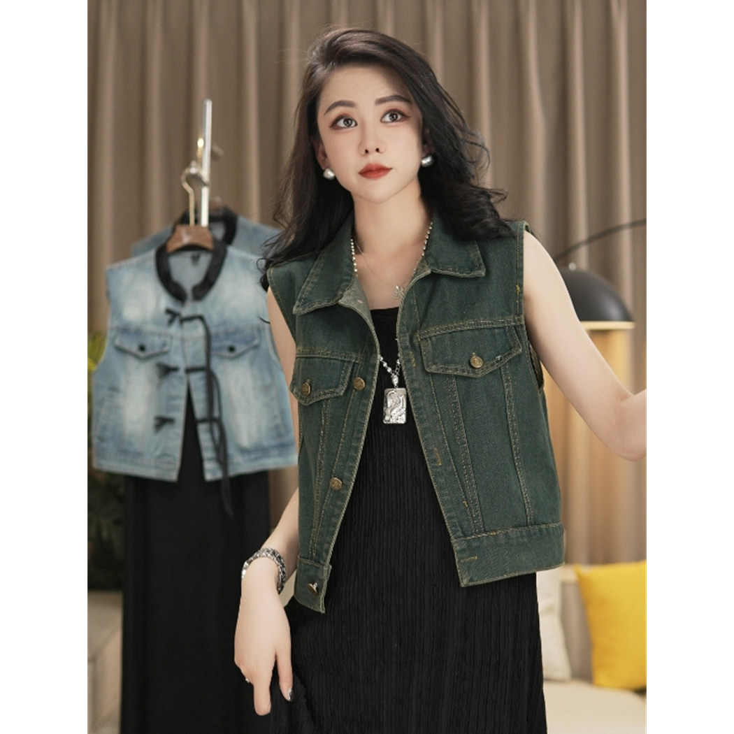 时尚百搭怀旧牛仔马甲女春夏新款宽松洋气减龄妈妈装背心夹克外套,淘宝优惠券,粉丝福利购,淘宝优惠卷