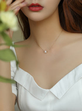 淡水珍珠项链上班好搭配精致简约