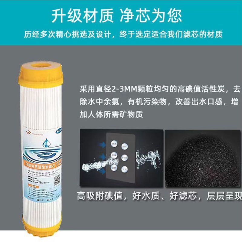净水器滤芯通用10寸UDF颗粒活性炭家用6厘米T33净水机过滤器滤芯