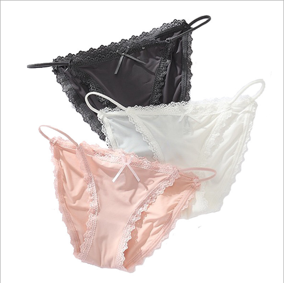 胖MM大码分码冰丝低腰三角内裤女蕾丝边细带牛奶丝短裤,淘宝优惠券,粉丝福利购,淘宝优惠卷