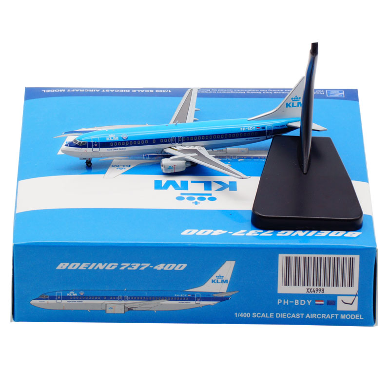 现货 1:400 KLM荷兰航空 B737-400 PH-BDY客机模型 XX4998合金-图3