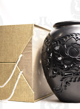 齐河龙山黑陶祝福新中式摆件