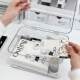 Transparent desktop stationery storage box large capacity student