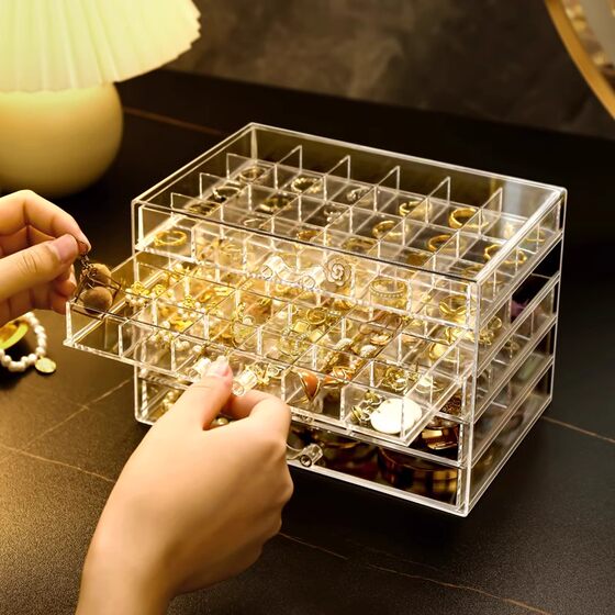 Jewelry Box Earrings Jewelry Dustproof Storage Box