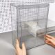 Desktop storage box transparent plastic dustproof large capacity