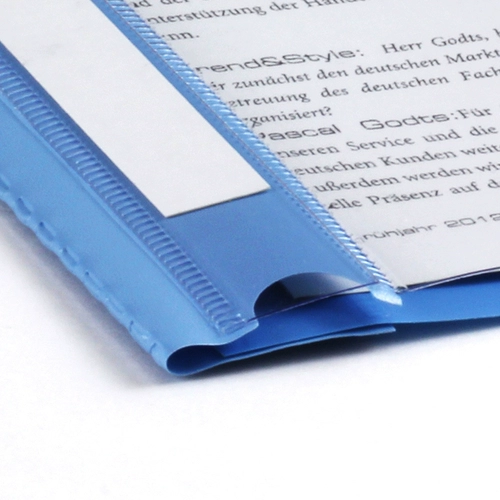 金得利 Папка пластиковой папки папки A4 Файл -папки Файл Файл Информация о зажиме LW320 Прозрачная обложка папка отчета синий цвет OS1079