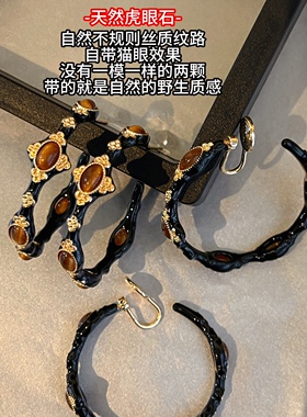 CIX远古印记/复古重工大圈！夸张蚊香盘耳夹耳钉大圈显脸小耳环女