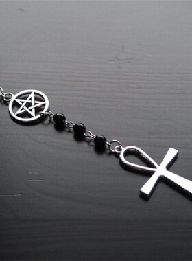 洛丽塔Lolita朋克哥特长款十字架