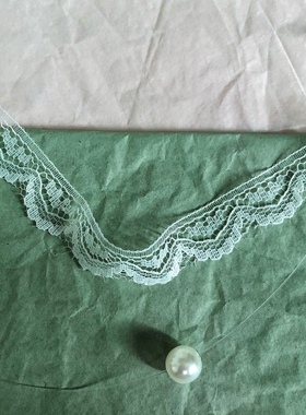 纯欲白色山茶花短款蕾丝花边颈圈