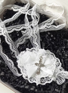 十字架眼罩lolita暗黑系带颈带