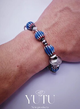 YUTU原创设计非洲进口老琉璃手链