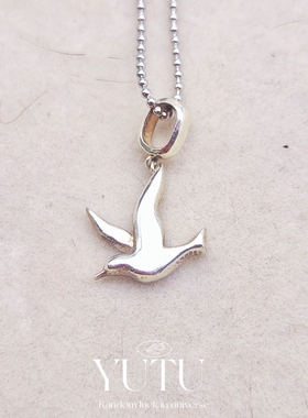 YUTU原创设计S925银薯条海鸥项链时尚轻奢个性气质简约百搭含链