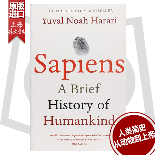 Sapiens: A Brief History of Humankind人类简史 从动物到上帝 英文原版书 世界通史以色列历史学家尤瓦尔赫拉利Yuval Harari - 图0