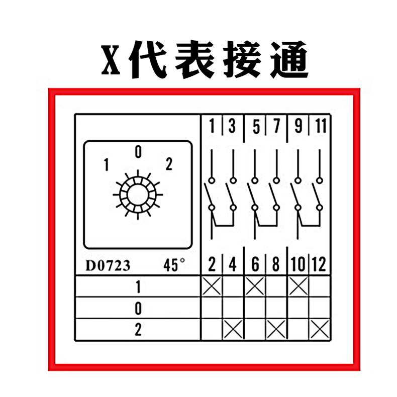 长信LW5D-16万能转换开关D0723三相电源D0081正反转16A双电源切换 - 图1