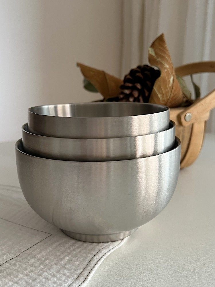 韩式儿童防摔饭碗304不锈钢双层砂光碗筷食堂家用防烫隔热饭汤碗,淘宝优惠券,粉丝福利购,淘宝优惠卷