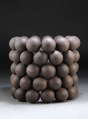 [粗犷]本色檀木手链 男款18mm大木珠手串 楼叔精选