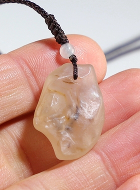 【清仓特价】天然戈壁玛瑙挂件 原石小吊坠 有裂 楼叔孤品