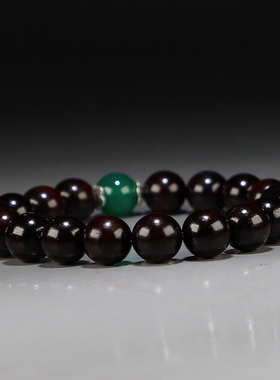 黑珍珠手链小叶紫檀原创