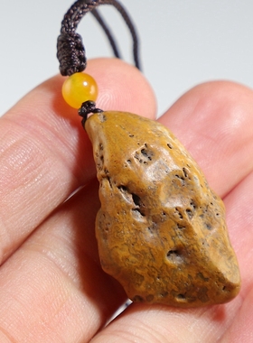 【像某种动物的甲片】九眼石页岩原石小吊坠 楼叔手工民族风挂件