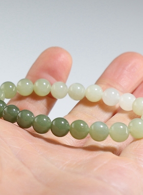 【福利款】和田玉渐变手链 女款手串 楼叔孤品