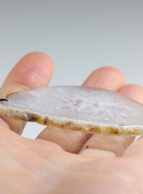 【福利款】天然大白玛瑙片毛衣链挂件 有晶裂纹坑点女款吊坠 孤品