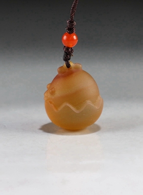 【出壳小鸡】天然玛瑙小吊坠 手机挂件 楼叔孤品