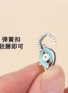 S925银扣项链锁扣纯银手链扣