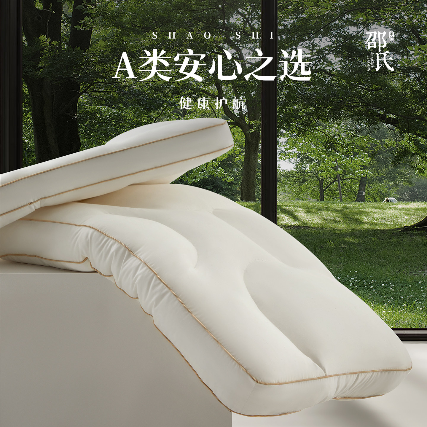 邵氏家纺蚕丝深睡枕头 护颈枕抑菌枕芯成人儿童pe枕芯低枕,淘宝优惠券,粉丝福利购,淘宝优惠卷