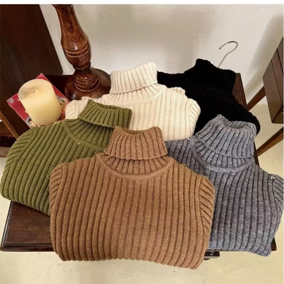 儿童高领毛衣2025秋冬装新款男女童加厚保暖粗针织打底衫宝宝百搭,淘宝优惠券,粉丝福利购,淘宝优惠卷