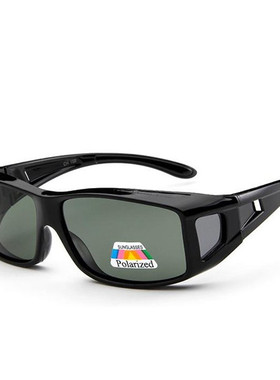 偏光方形运动男女近视套镜太阳镜