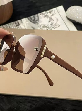 2026新款珍珠墨镜女高级感小香风太阳镜防紫外线开车偏光防晒眼镜