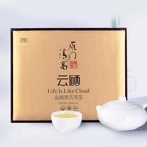 雁门清高富硒黑苦荞茶云硒礼盒480g山西特产荞麦茶全胚芽苦荞茶 - 图3