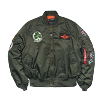 Autumn Winter American MA-1 Pilot jacket Black Army Tactical Badge Embroidered Loose high waist jacket Men and women