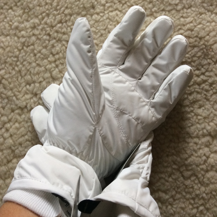 出口3M Thinsulate新雪丽防水防风保暖滑雪骑行男女时尚白色手套 - 图2