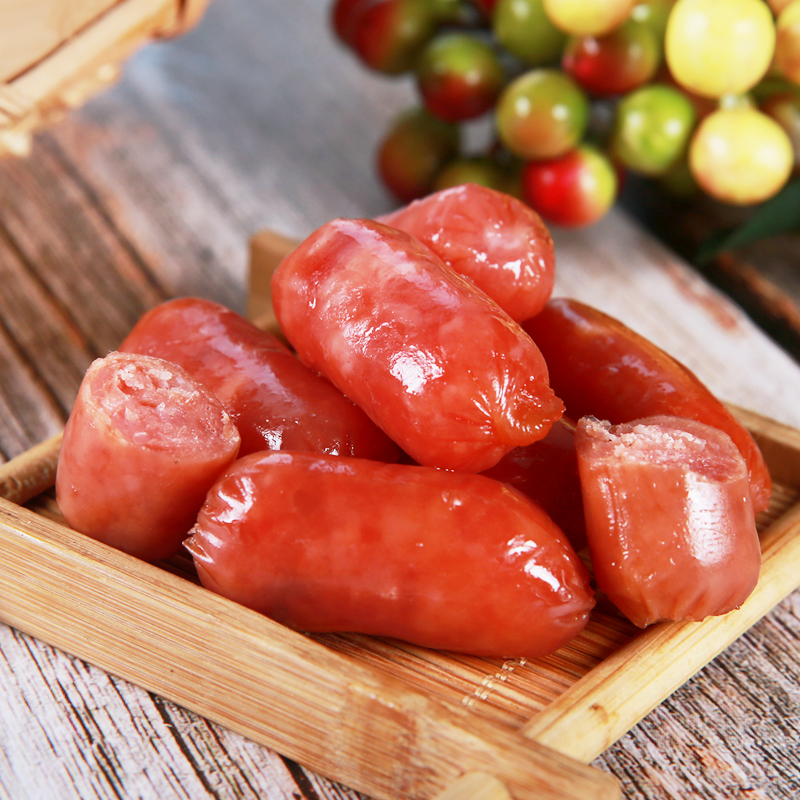 宏香记旗舰店宏香记小肉枣200g即食香肠肉类小吃迷你肉肠炭烤肠办公休闲零食3