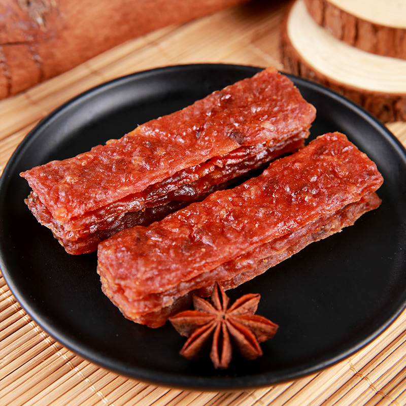 宏香记旗舰店宏香记散装称重长条蜜汁猪肉脯200g牛肉豆脯200g办公休闲零食小吃2