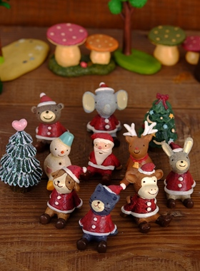 zakka圣诞礼物小动物桌面装饰