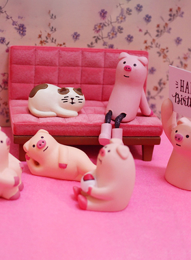 少女心日本举手留言夹桌面摆件