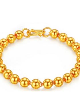 金色手链女款优雅心相印沙金手环