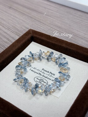 原创施华洛爆闪飞碟设计小众款式手链生日礼物