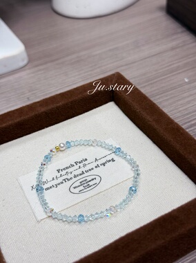 原创施华洛清新蓝泡泡珠简约百搭饰品礼物送女友送闺蜜