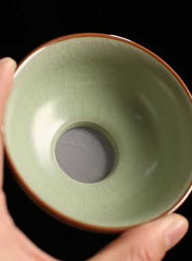 汝窑茶宠生肖牛小鹿可养茶玩摆件