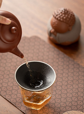 创意紫砂小如来佛粗陶茶漏摆件家居茶桌茶玩茶宠功夫茶道装饰配件