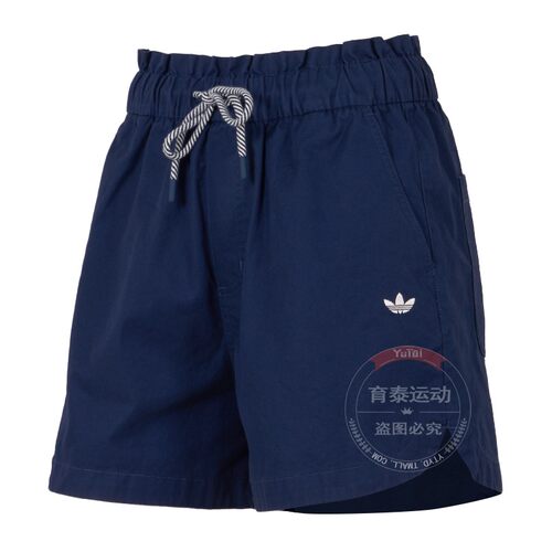 阿迪达斯三叶草女装春季新款W SHORT 时尚经典花苞裤腰运动短裤 - 图3