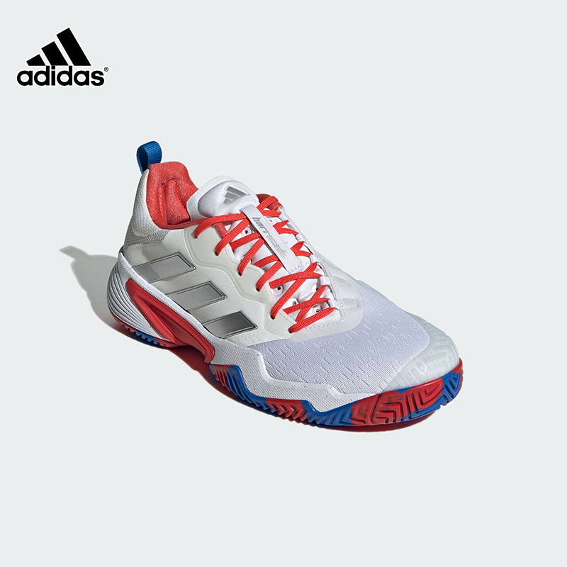 adidas阿迪达斯BARRICADE男鞋春季新款轻便耐磨网球运动鞋ID1550-图0