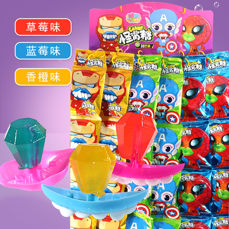 噶己人食品专营店怪嘴糖嘴唇搞怪糖儿童玩趣糖创意恶搞整蛊果味牙齿糖龅牙造型糖果1